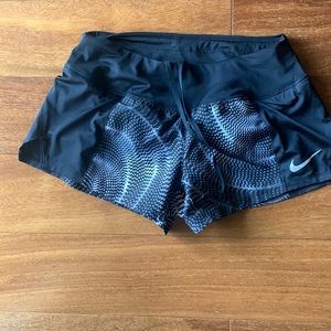 Nike Black/White Lined Running Shorts